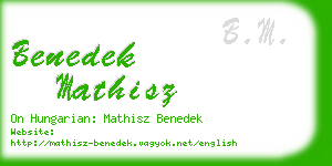 benedek mathisz business card